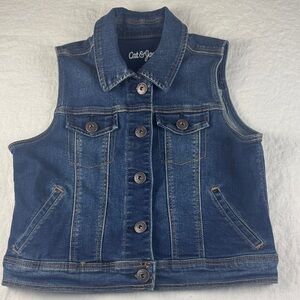 Cat & Jack Dark Blue Kids Denim Vest